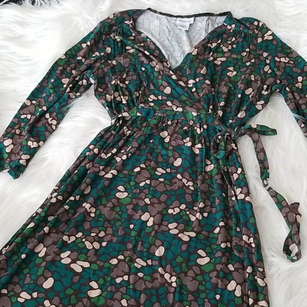 Maternity faux wrap dress